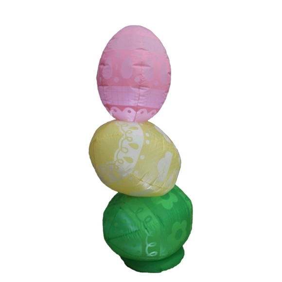 Spritz Easter Egg Inflatable Stack of 3 Eggs Indoor Outdoor Decor 4 Ft Spring - Picture 2 of 7